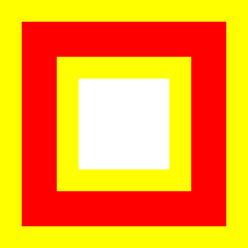 Красный и желтый квадратный векторное изображение