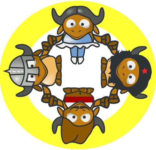 GNU kruh vektorový obrázek