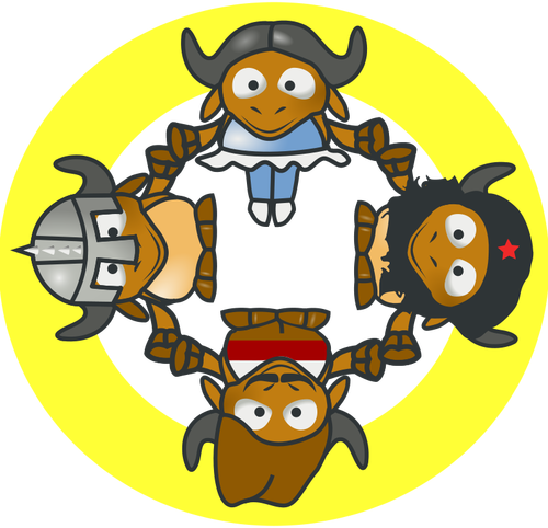 GNU Circle vector image