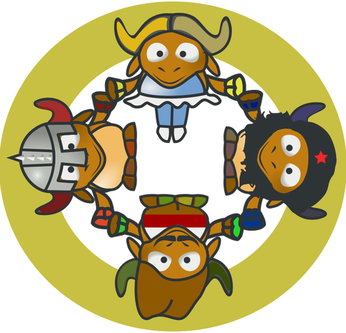GNU круг векторная иллюстрация