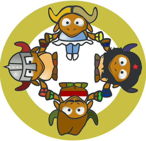 GNU cerc vector illustration