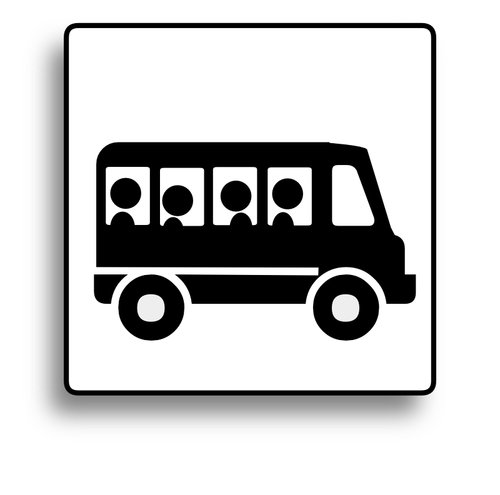 Bus verkeersbord vector afbeelding