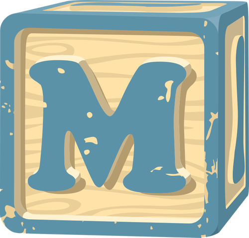 Letter block M