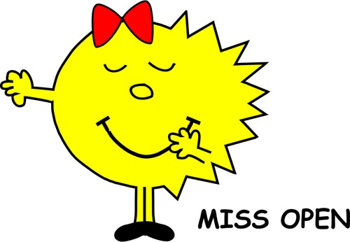 Miss Avaa hymiövektori ClipArt