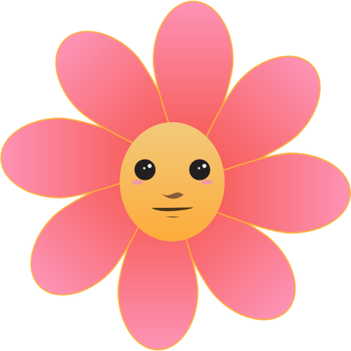 Ilustrare a zâmbind floare