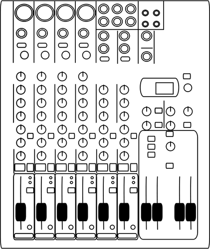 Muziek mixer console vector afbeelding