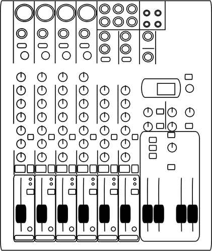 Image vectorielle de musique mélangeur console