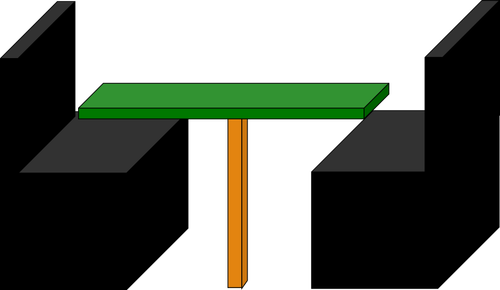 Zwarte en groene stand