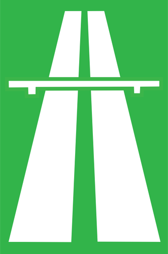 Vector de desen de intrare la autostrada secţiunea roadsign