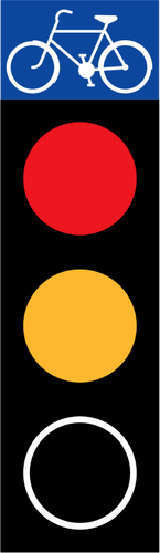 Illustration vectorielle de feu de signalisation rouge et ambre pour bicyclettes