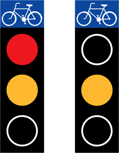 Gráficos vetoriais de semáforos de bicicleta