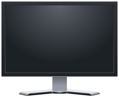 Телевизор с плоским экраном LCD монитор спереди векторное изображение