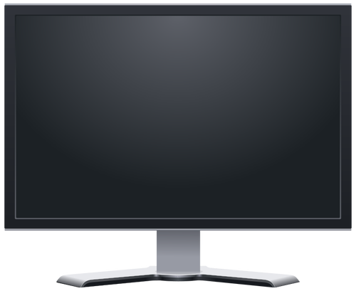 Ecran plat LCD monitor frontview vector imagine