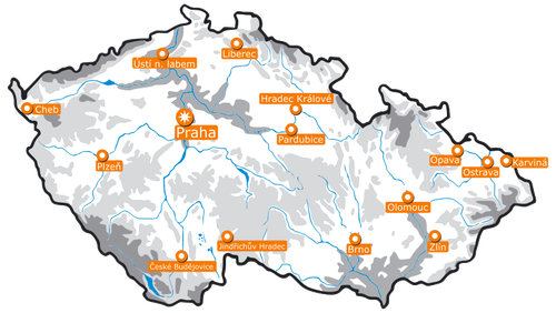 Vektorová mapa České republiky