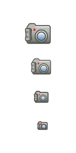 Digitale foto camera-pictogram instellen vector afbeelding
