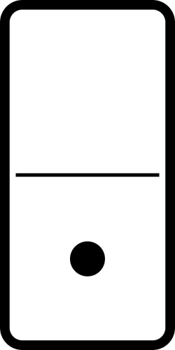 Vektor-Bild der Domino-Fliese mit einem Punkt