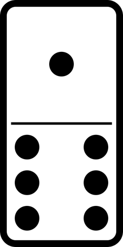 Domino tile 1-6-Vektorgrafiken