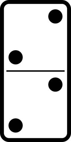 Domino tegel dubbel twee vector afbeelding
