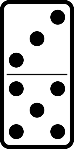 Domino tuiles image vectorielle de 3-5