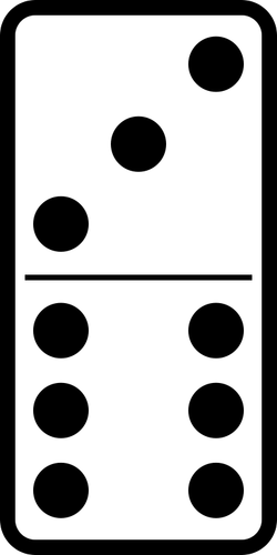 Domino karo 3-6 vektör görüntü