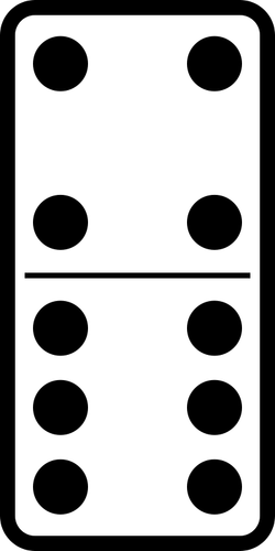 Domino-ruutu 4-6 vektorikuva