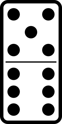 Domino tile dibujo vectorial 5-6