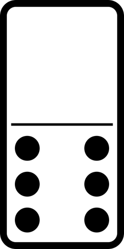 Immagine vettoriale di Domino tegola 0-6