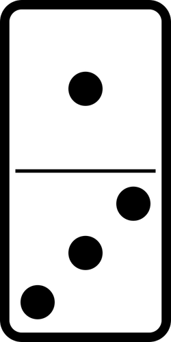 Domino tile 1-3 vector de la imagen