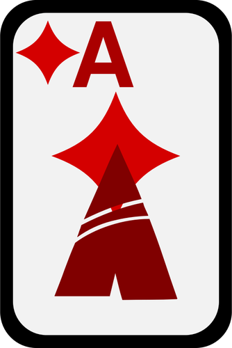 Ace of Diamonds funky playing card vector clip art