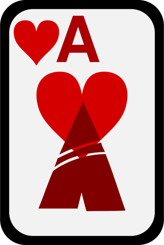 Ace of Hearts funky playing card vector clip art