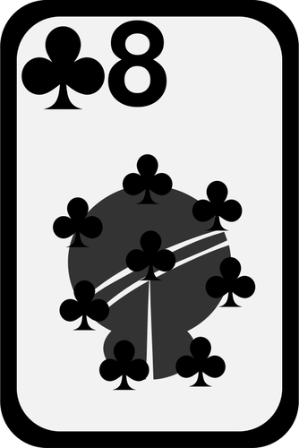 Opt cluburi de carte de joc funky vector imagini