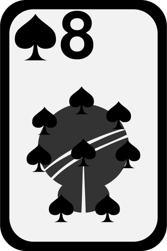 Oito de espadas funky playing card vector clipart