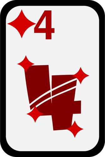 हीरे दिखलाना खेल कार्ड के चार वेक्टर क्लिप कला