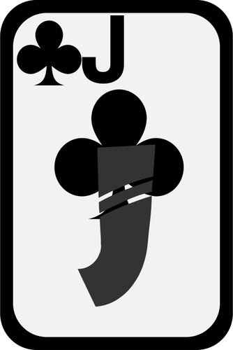 Jack of Clubs funky pelikortti vektori kuva