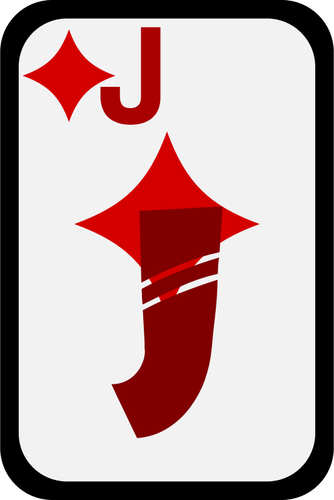 Jack of Diamonds funky speelkaart vector illustraties