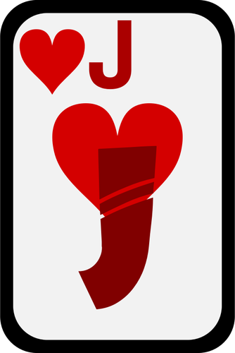 Jack of Hearts funky Spielkarte Vektor-ClipArt