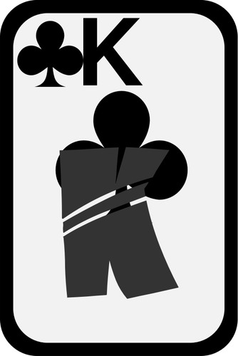 בתמונה וקטורית פאנקי קלף משחק מלך תלתן