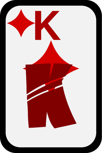 King of Diamonds funky Spielkarte Vektor-ClipArt