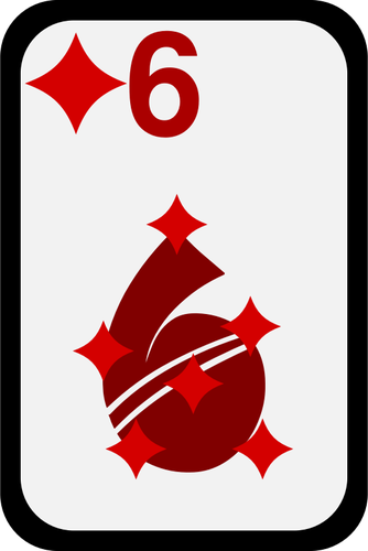 हीरे दिखलाना खेल कार्ड के छह वेक्टर क्लिप कला