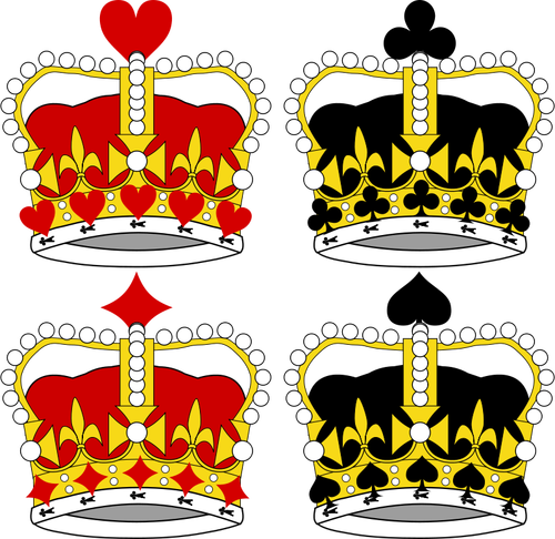 Seleção do rei coroas vector a ilustração