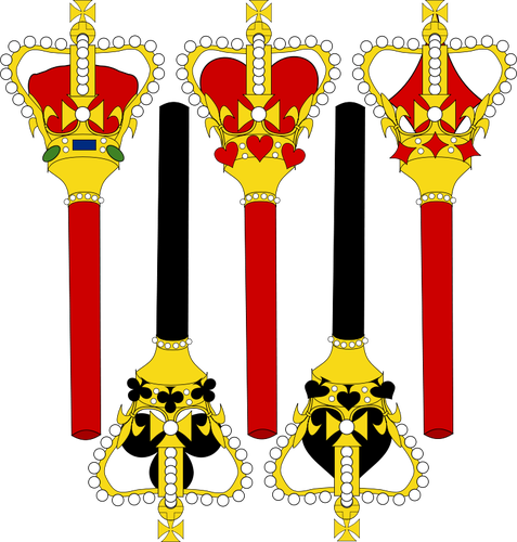 Stylisé Sceptre vector images clipart