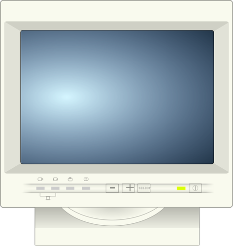 Image de vecteur moniteur CRT informatique