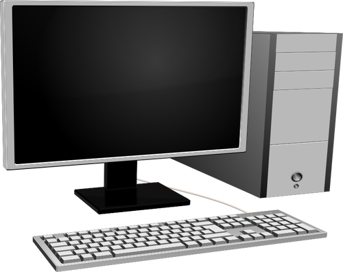 Henkilökohtaisen tietokoneen kokoonpanovektorin ClipArt-kuva