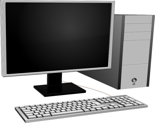 Personal computer configuration vector clipart