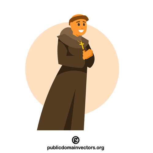Biksu mengenakan jubah berkerudung