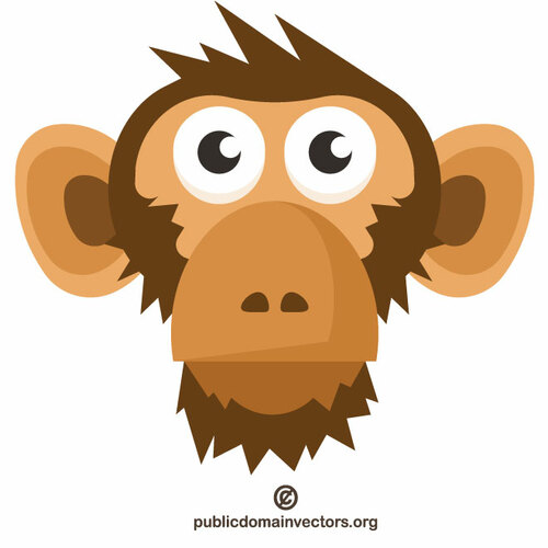 Kartun wajah monyet