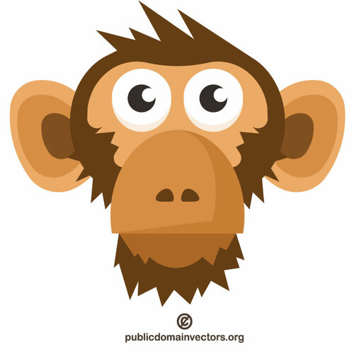 Monkey face cartoon