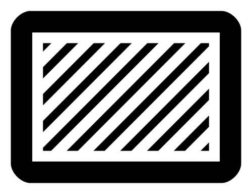 Clip art of rectangle with diagonal stripes