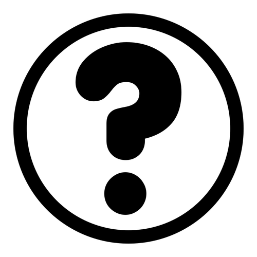 Black question mark sign vector image