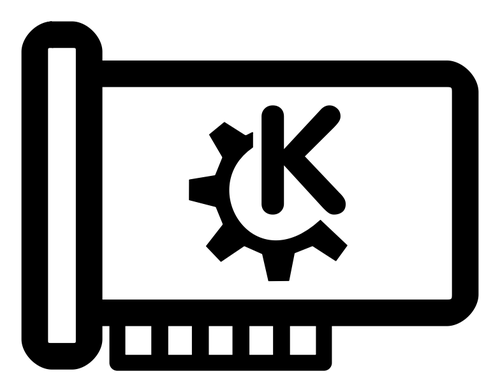 Prediseñadas de Vector icono de KDE hardware mono primaria